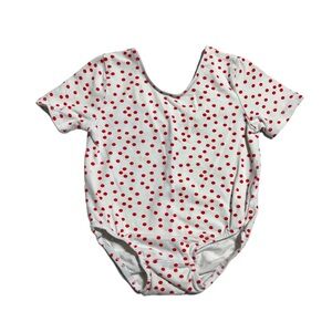 June & January Snow w/ Poppy Dot Leotard/bodysuit 12/24 months